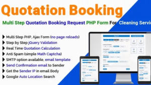 Quotation Booking - Multi Step Quotation Booking Request PHP Form For Cleaning Service