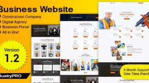 Industry Pro - Multipurpose Construction Builder and Agency Website Script