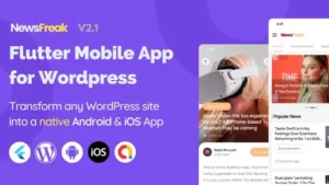 Newsfreak  - Flutter Mobile App for WordPress