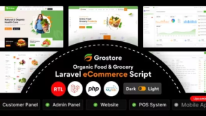 GroStore - Food & Grocery Laravel eCommerce with Admin Dashboard