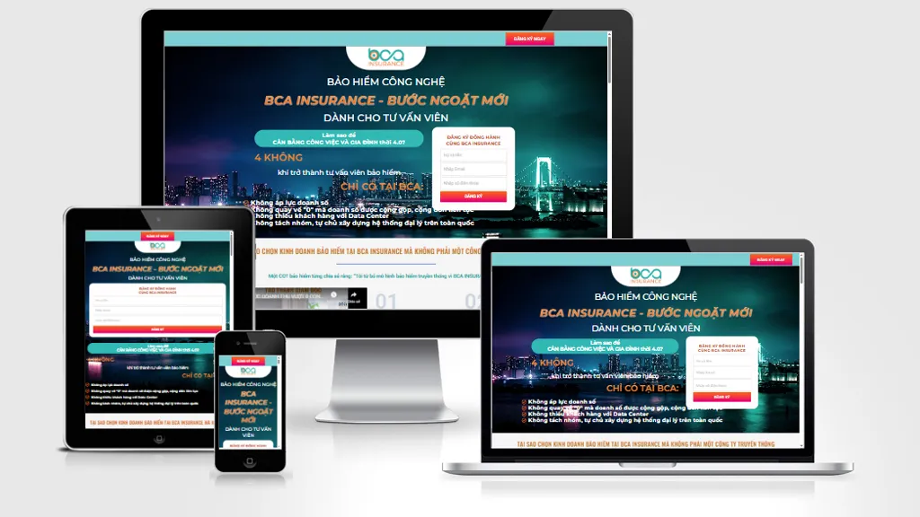 Mẫu landing page dịch vụ bảo hiểm