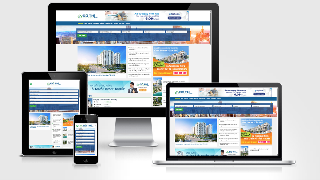 Mẫu website bất động sản nhiều sản phẩm 10