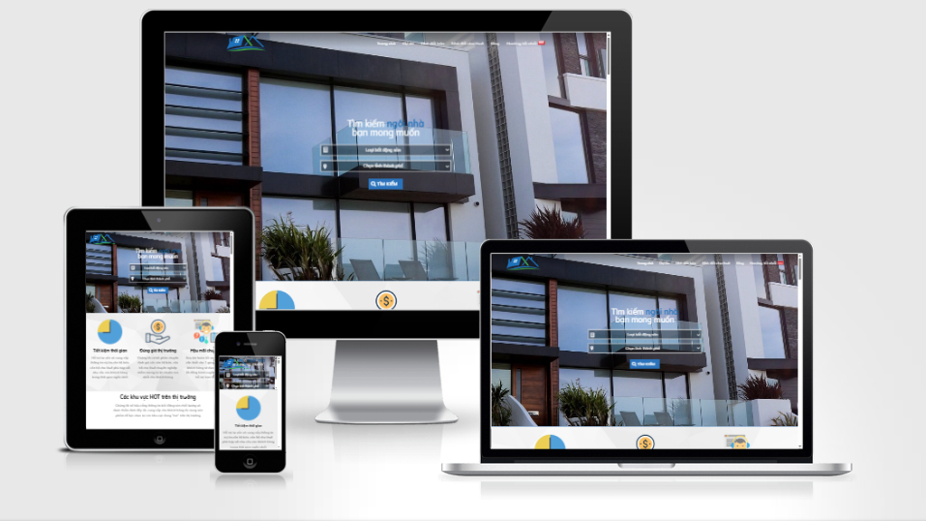 Mẫu website bất động sản nhiều sản phẩm 12