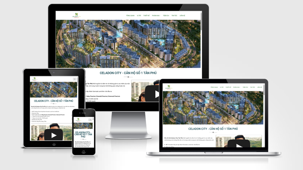 Mẫu website dự án bất động sản Celedon City
