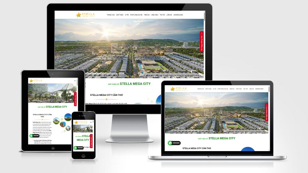 Mẫu landing page bất động sản MegaStella