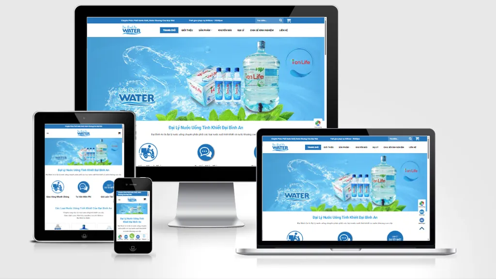 Mẫu website bán nước lọc