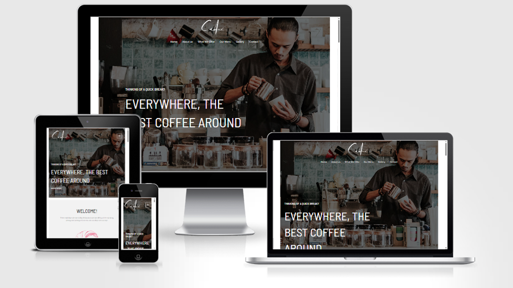 Mẫu web của hàng cafe 01