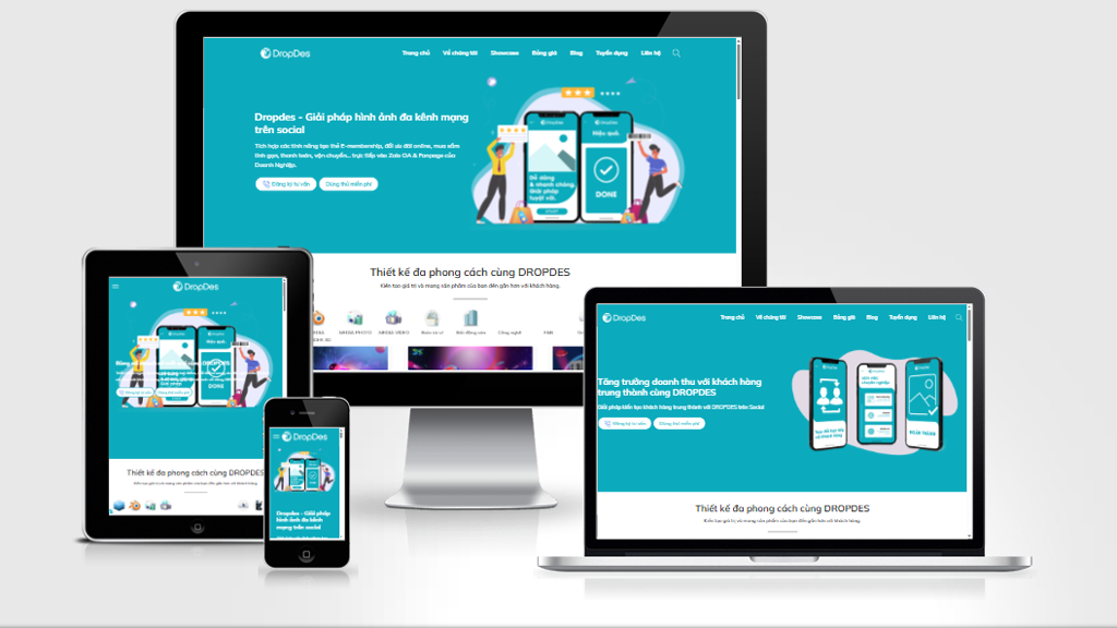 Mẫu website dịch vụ Media