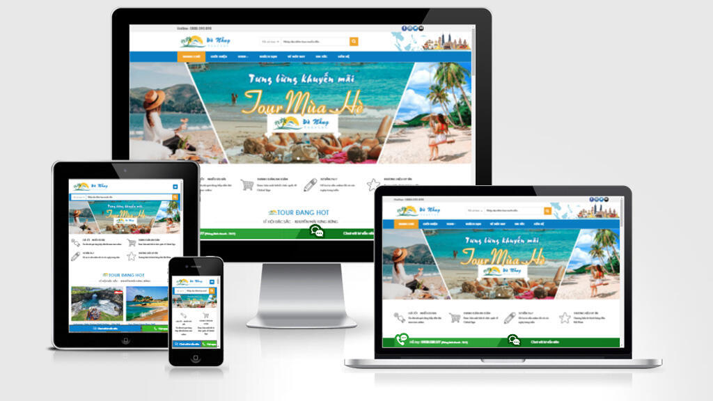 Mẫu website công ty du lịch