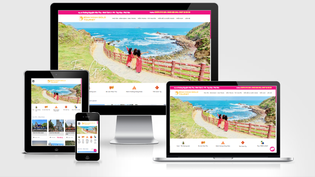 Mẫu web dịch vụ du lịch Phú Yên
