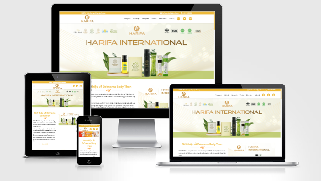 Mẫu website công ty mỹ phẩm