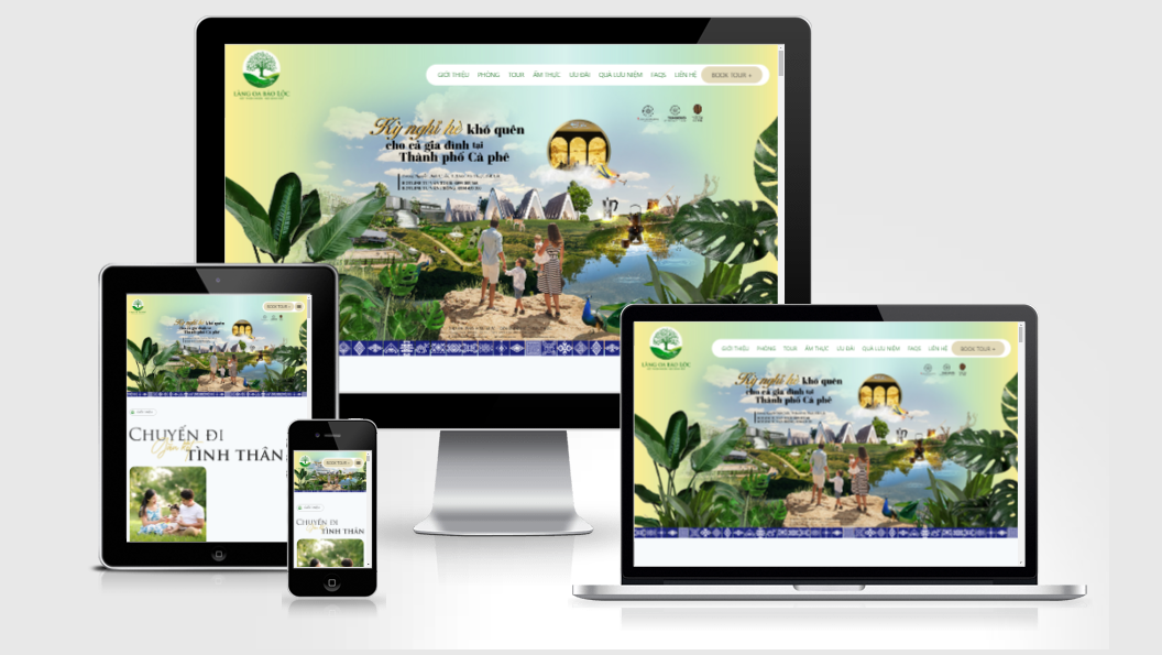 Mẫu landing page bất động sản Làng OA