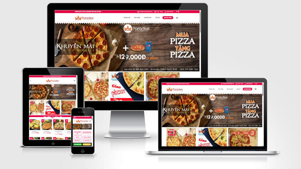 Mẫu website nhà hàng 02