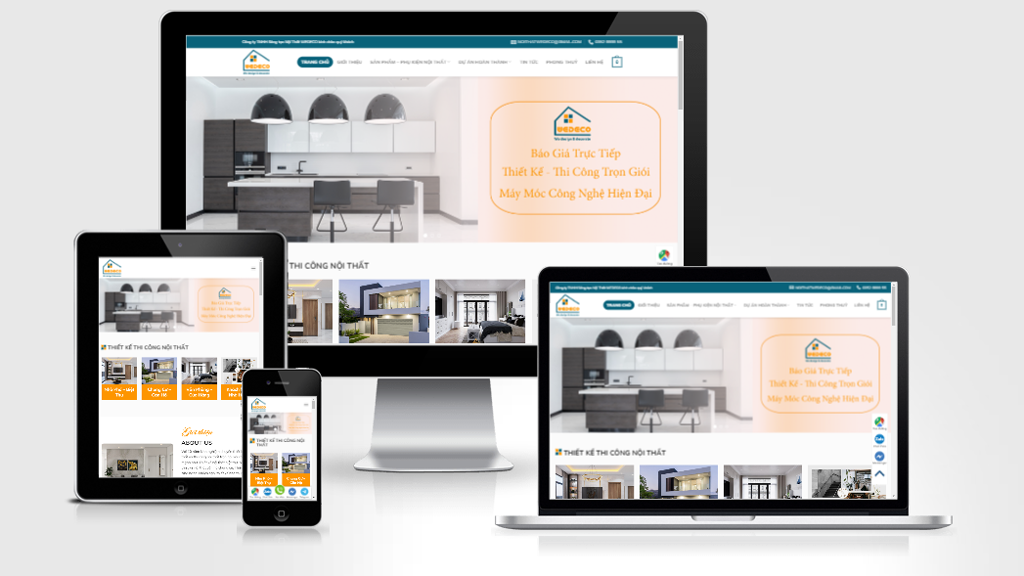 Mẫu website bán hàng nội thất 01