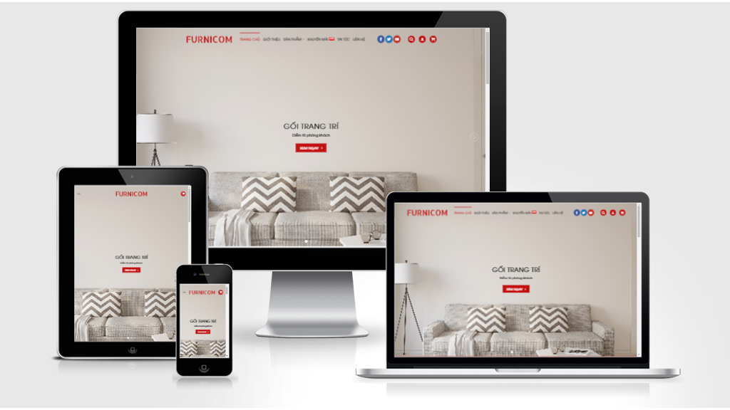 Mẫu website bán hàng nội thất 3