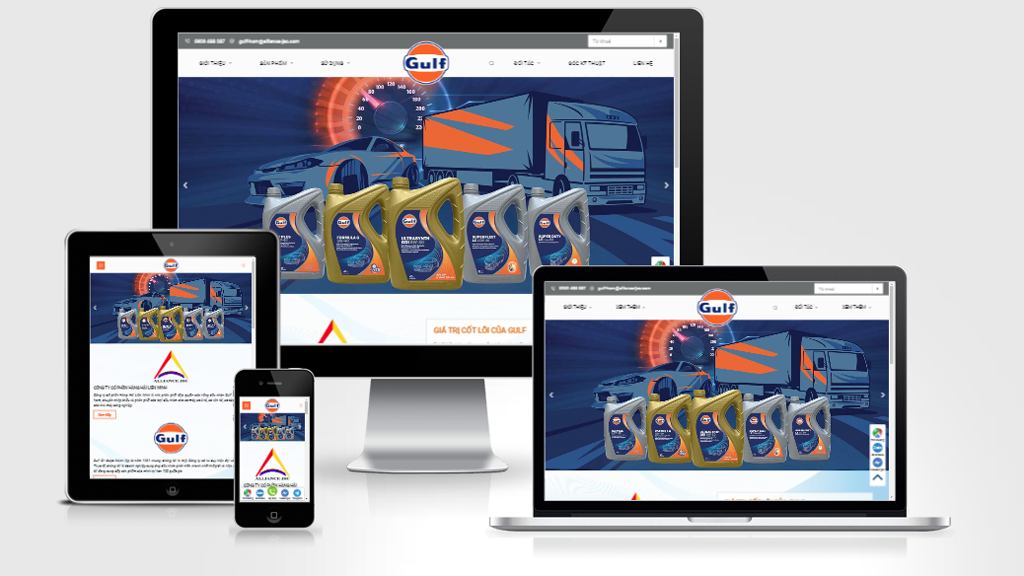 Mẫu website công ty dầu khí