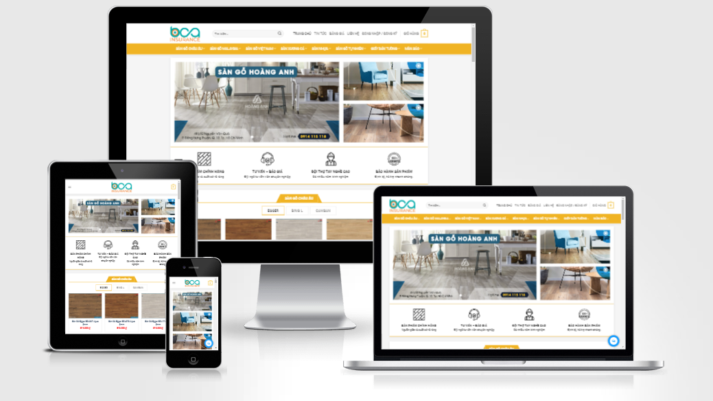 Mẫu website bán sàn gỗ