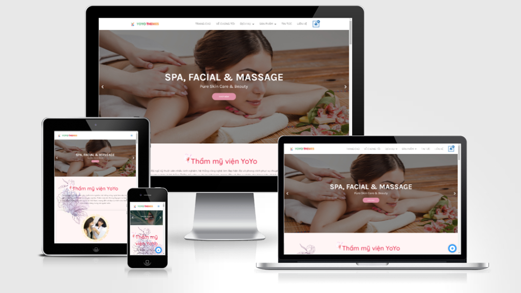 Mẫu website dịch vụ spa