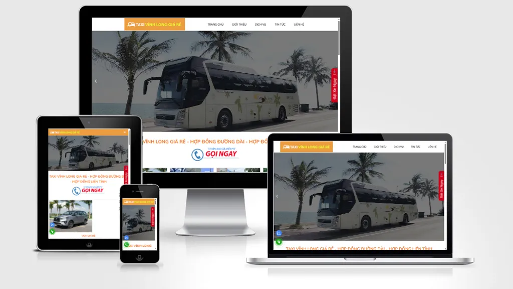 Mẫu website dịch vụ taxi 02