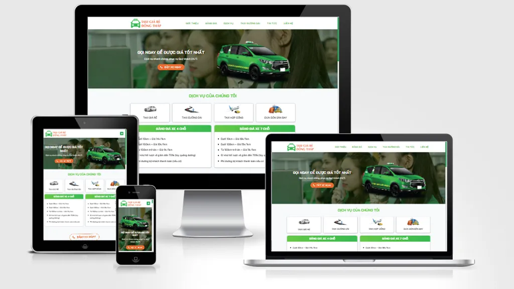 Mẫu website dịch vụ taxi 01