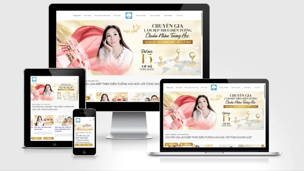 Mẫu website dịch vụ thẩm mỹ