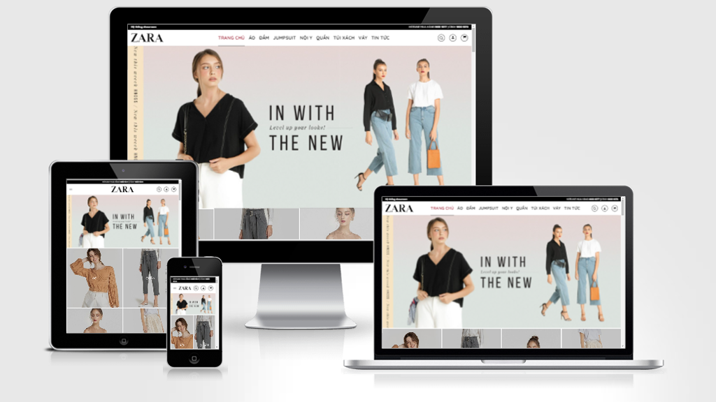 Mẫu website bán hàng thời trang 1