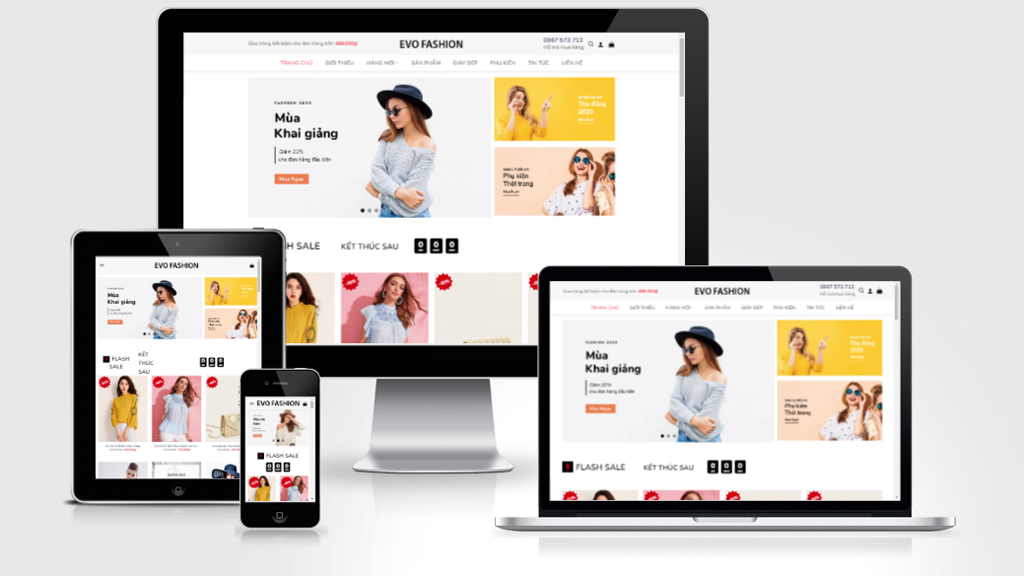 Mẫu website bán hàng thời trang 2
