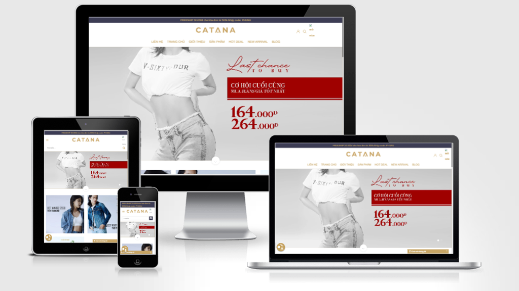 Mẫu website bán hàng thời trang 3