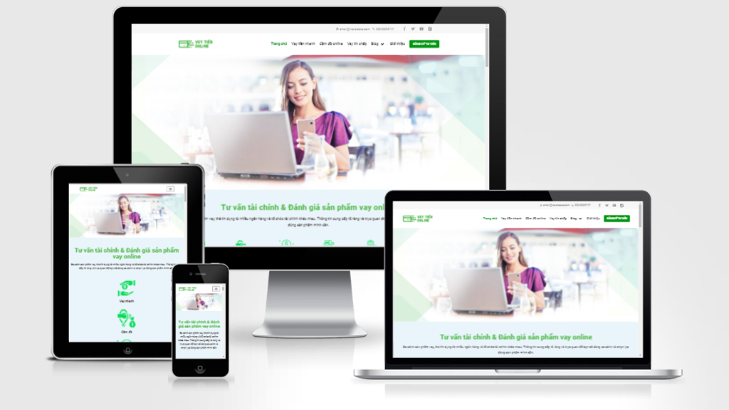 Mẫu website tài chính cho vay tiền