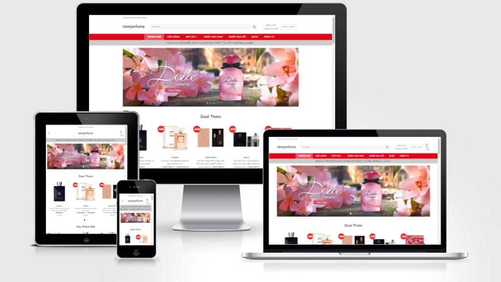 Mẫu website bán mỹ phẩm